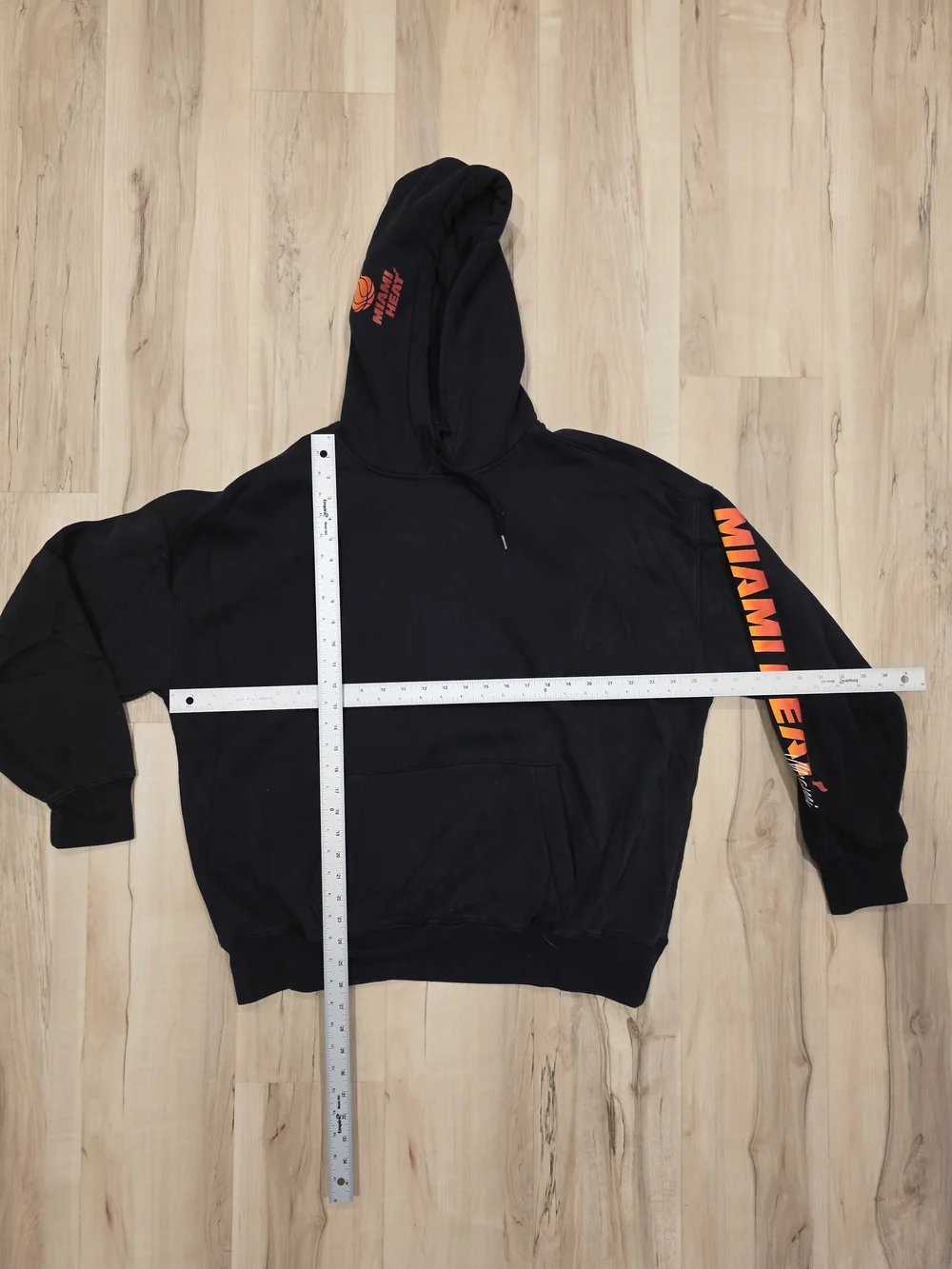 Holister Miami Heat Black Graphic Hoodie - Team Logo